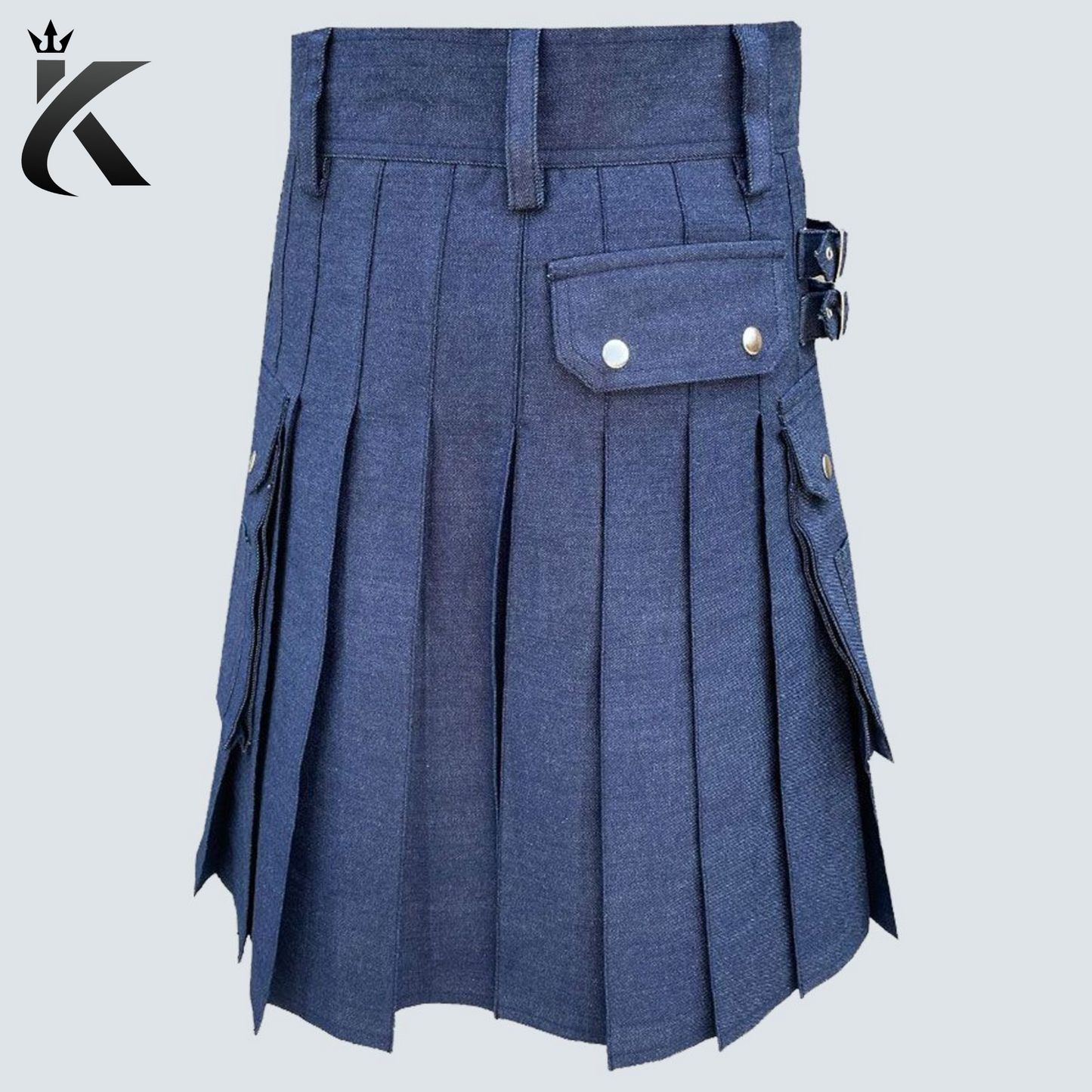 Blue Denim Utility Kilt – Durable, Stylish, and Functional Workwear