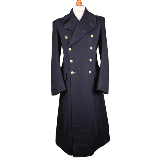 1943 WW2 doe skin coat| Royal Navy Officer’s Greatcoat Navy blue Wool