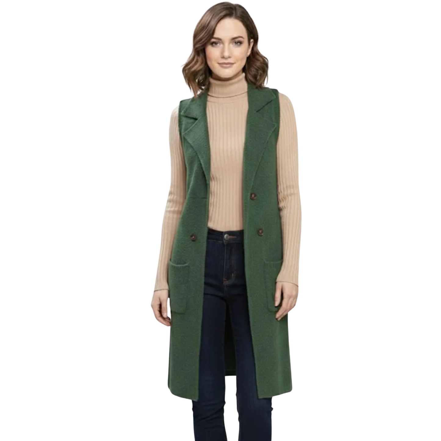 Women’s Sleeveless Long Knit Cardigan Vest | Longline Open Front Outerwear