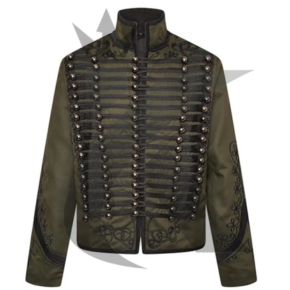Men’s Military Napoleon Jacket – Gothic Steampunk Embroidered Tailcoat