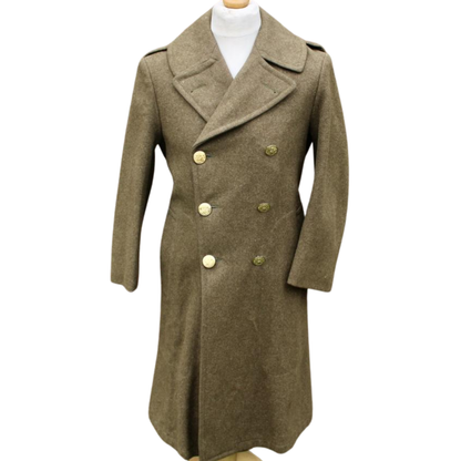 Men’s Heavy Wool Greatcoat - Classic Double-Breasted Military Winter Coat