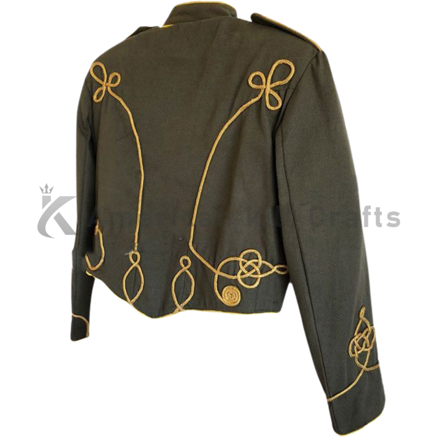 Men's Steampunk Civil War Gray Wool Military Parade Jacket | Vintage Military Coat