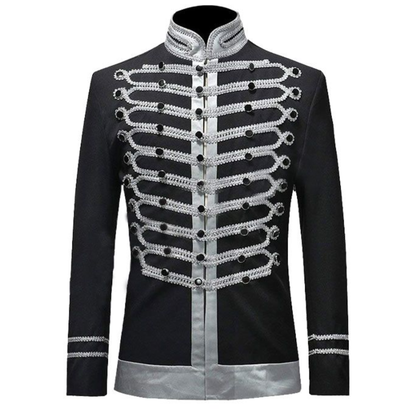 Men Black Suit Notched Lapel Jacket – Vintage Cotton Dinner & Wedding Party Blazer |Wedding & Party Jacket