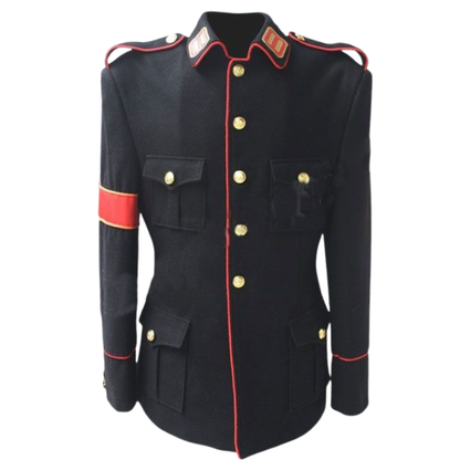 Men's Michael Jackson Bad Military Jacket | Black Wool Parade Style Jacket