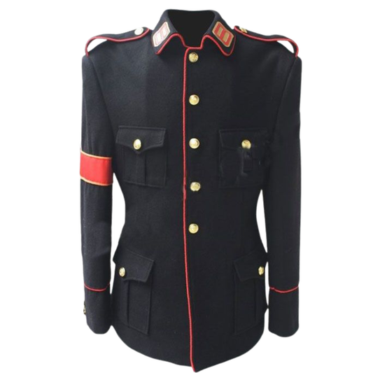 Men's Michael Jackson Bad Military Jacket | Black Wool Parade Style Jacket