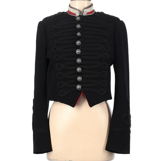 Women's Gothic Military Uniform Jacket | Steampunk Officer Cosplay Tunic