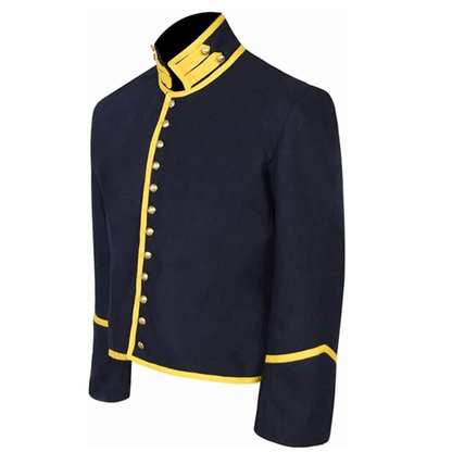 Men's Union Navy Blue Cavalry Mounted Wool Shell Jacket-Civil War Enlisted Service Jacket