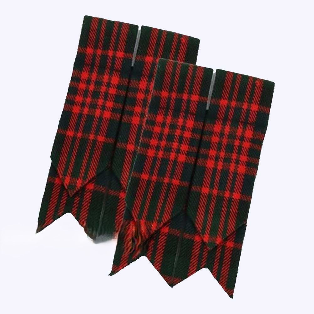 Handmade MacDonald Tartan Kilt Flashes - Authentic Scottish Accessory for Sale