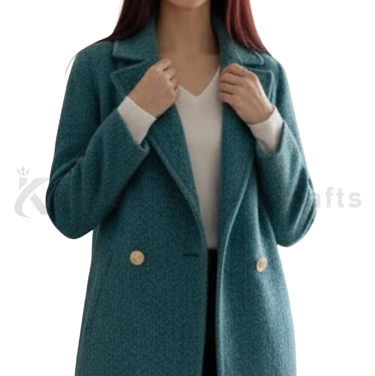 Women’s Double Breasted Long Wool Overcoat –  Street Style Coat