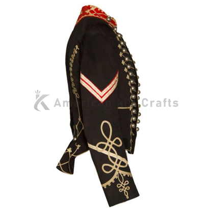 Men's Black Wool America Cavalry Jacket | Military Style Jacket-cosplay cavalry coat