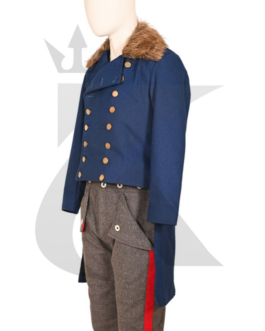 AMERICAN KILT CRAFTS 18th Century Men’s Blue Tailcoat with Long Sleeves – Historical Period Coat