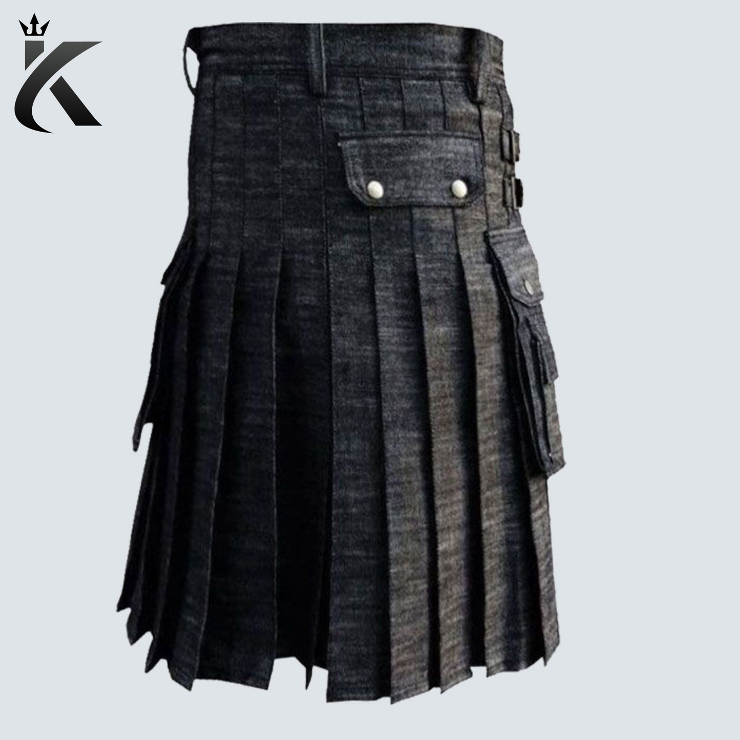 Blue Denim Utility Kilt – Durable, Stylish, and Functional Workwear