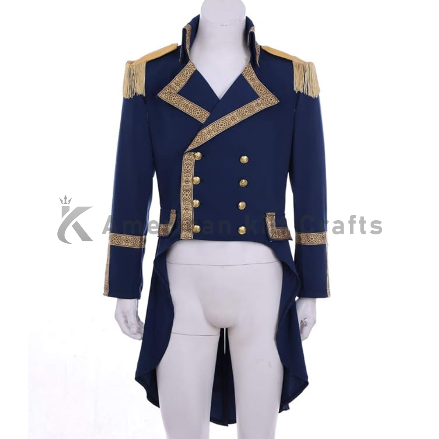 Men’s Hamilton Inspired Military Tailcoat Jacket - Gothic Victorian Costume Uniform