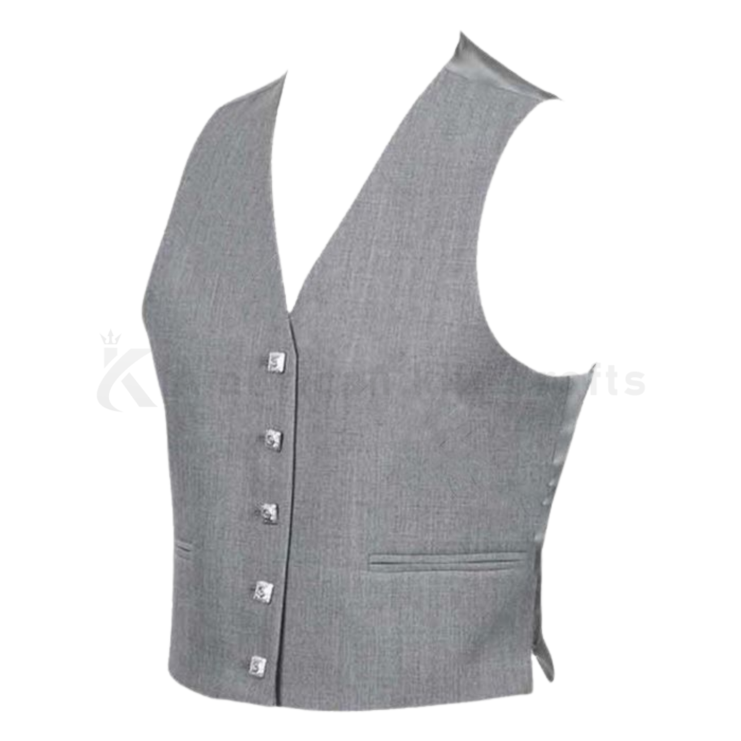 Men’s Grey Prince Charlie Jacket & Waistcoat – Traditional Scottish Highland Wedding & Formal Wear