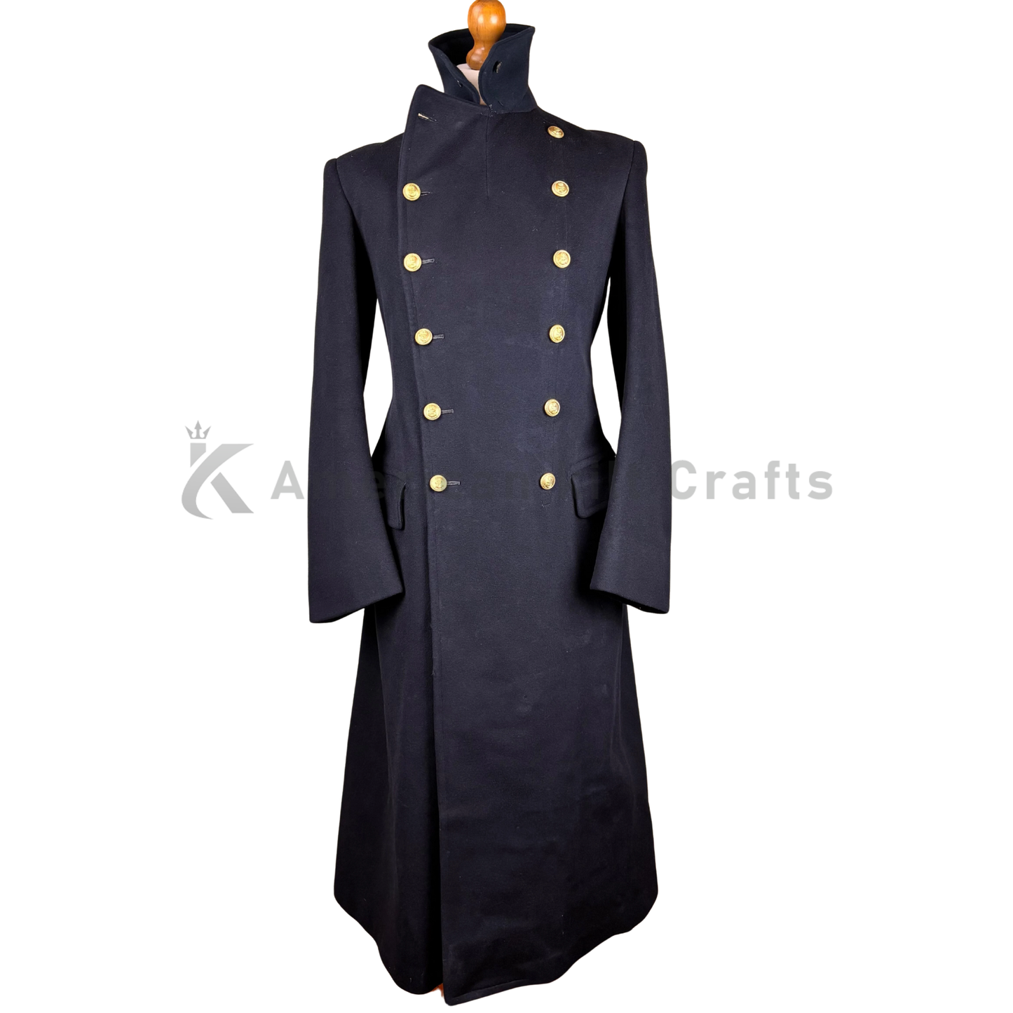 1943 WW2 doe skin coat| Royal Navy Officer’s Greatcoat Navy blue Wool
