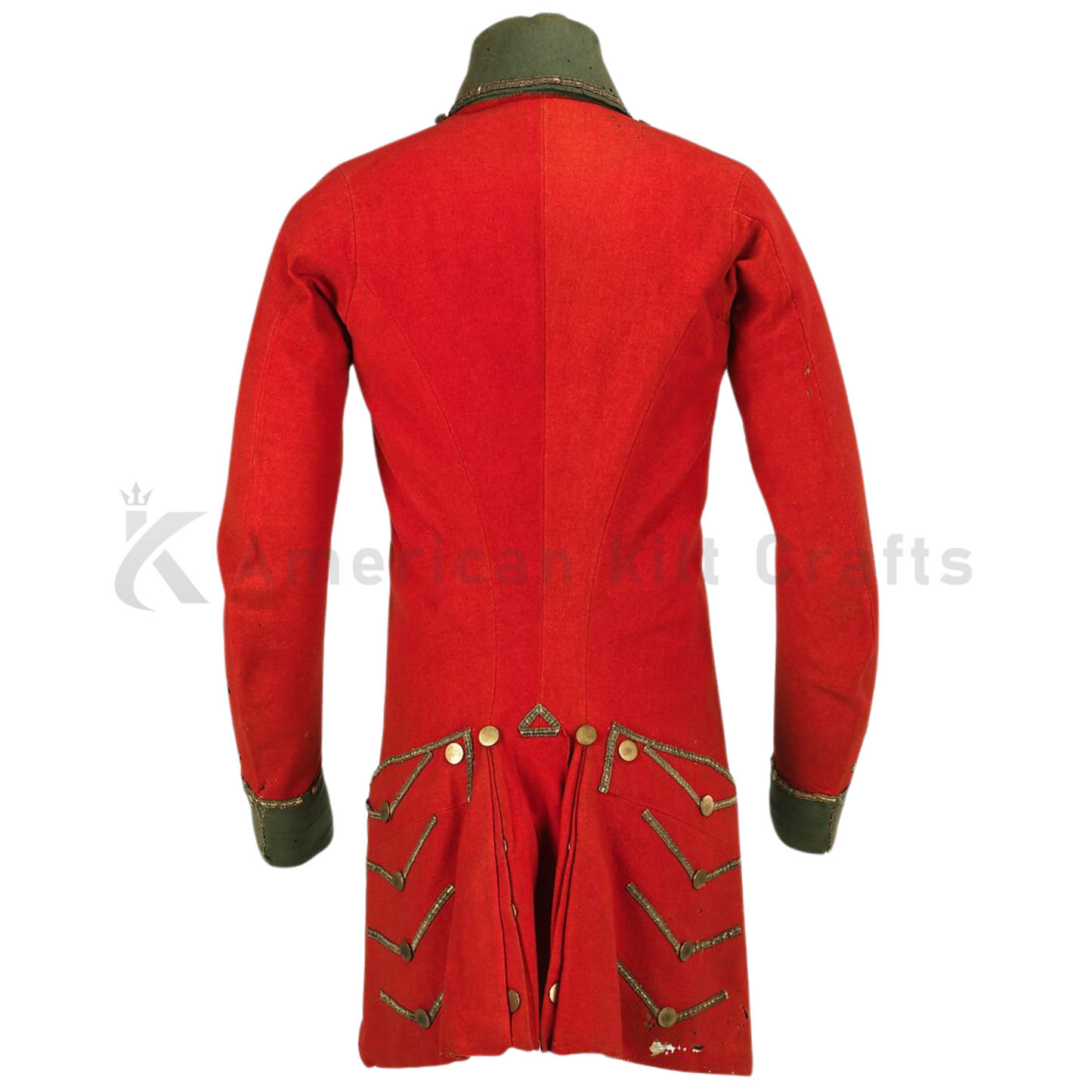 Men's 18th Century British Red Military Coatee – Revolutionary War Wool Uniform Jacket