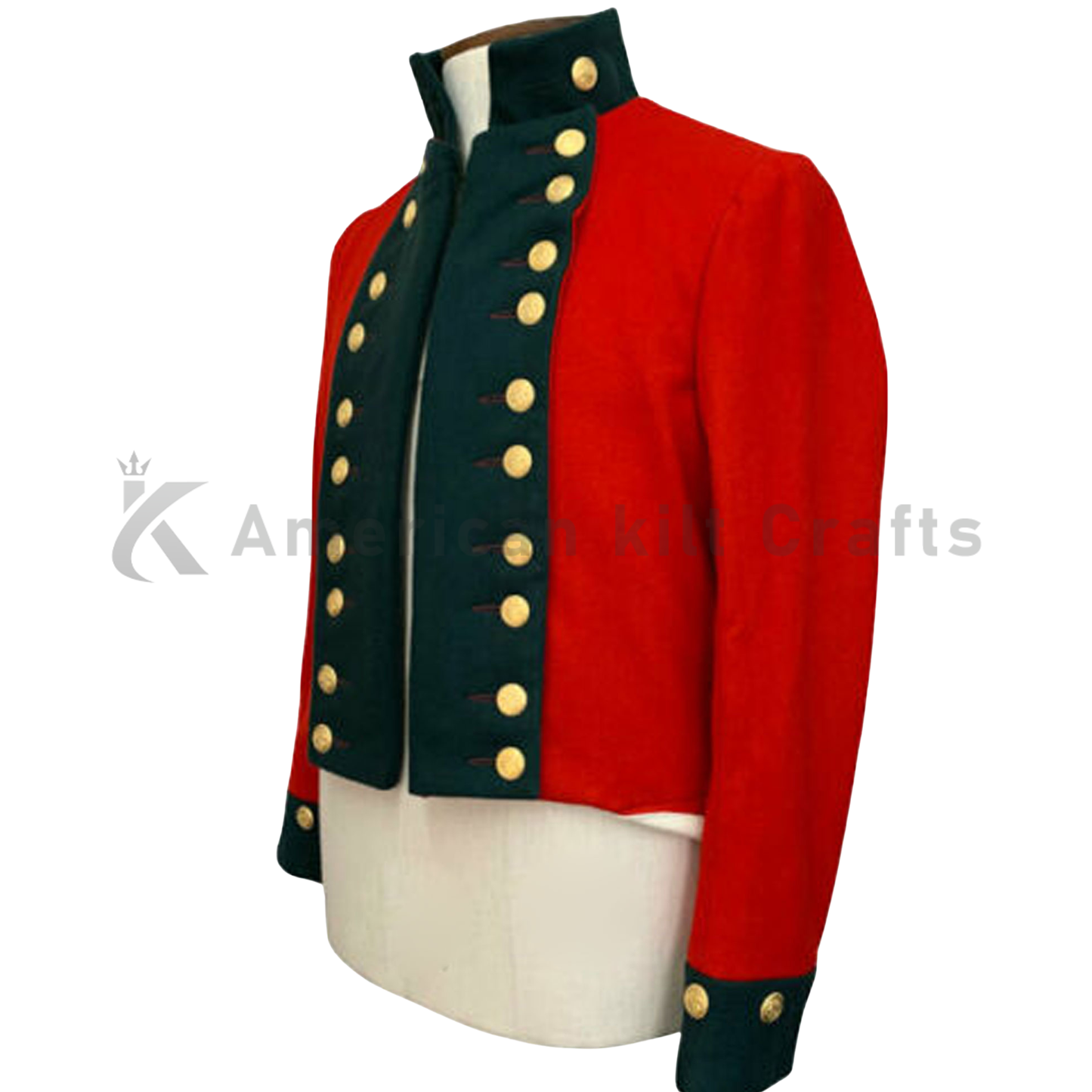 Men's New Officer Red Coat Military Uniform Jacket-Historical Dress Coat