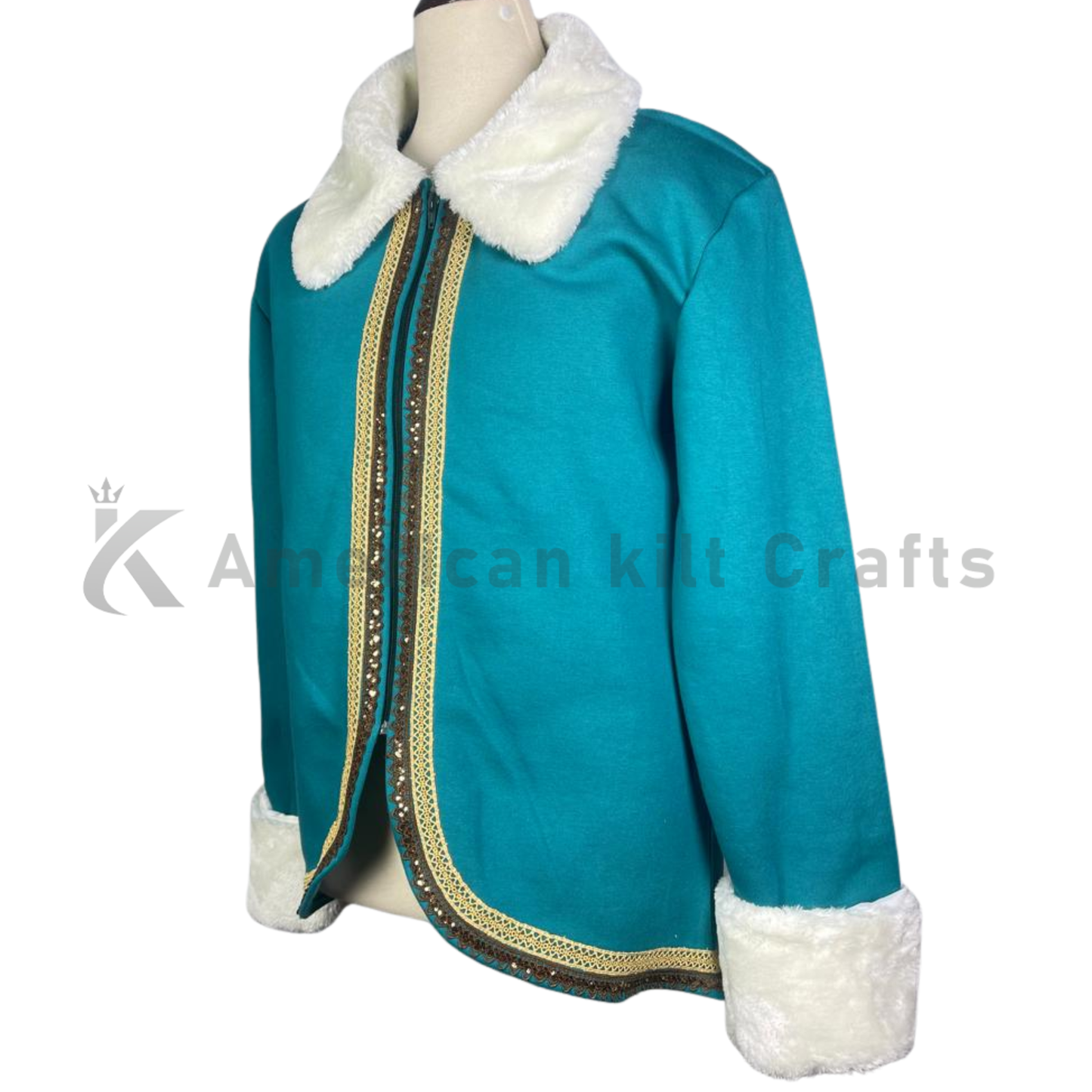 Buddy Christmas Cosplay Jacket | Teal Elf Costume Coat for Men
