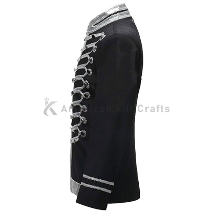 Men Black Suit Notched Lapel Jacket – Vintage Cotton Dinner & Wedding Party Blazer |Wedding & Party Jacket