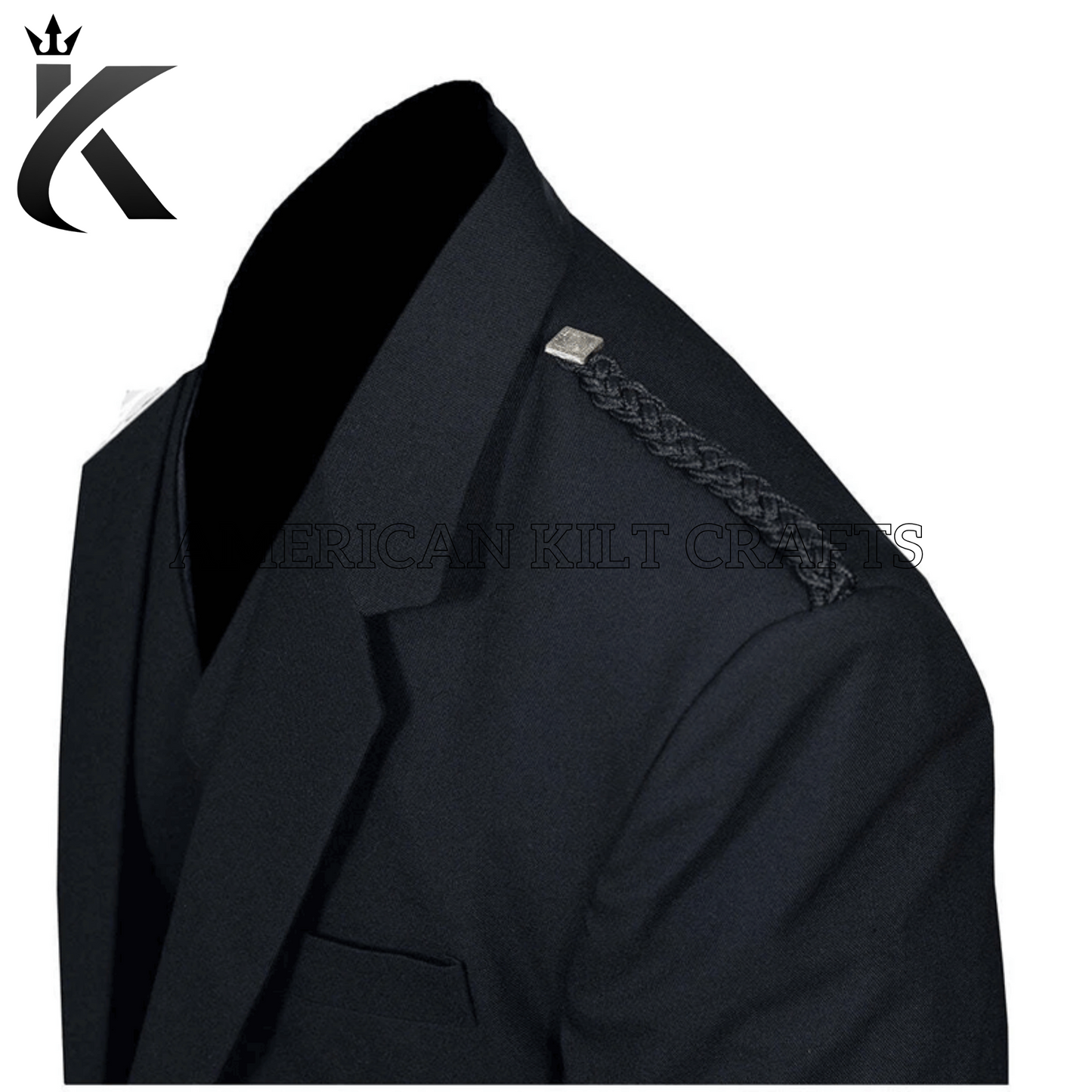 Premium Quality Argyll Black Kilt Jacket with Vest - Customized Experience