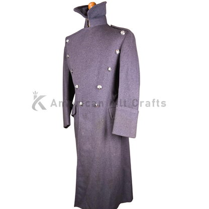 WWII German Luftwaffe Grey Wool Military Greatcoat -Historical military overcoat
