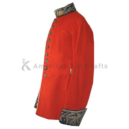 Men's British 1880 Scarlet Dress Tunic Wool Military Jacket |British army jacket