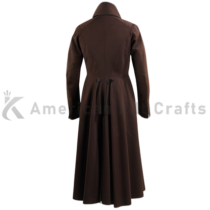 Men's 1840s Museum Military Overcoat - Early Victorian Wool Frock Coat