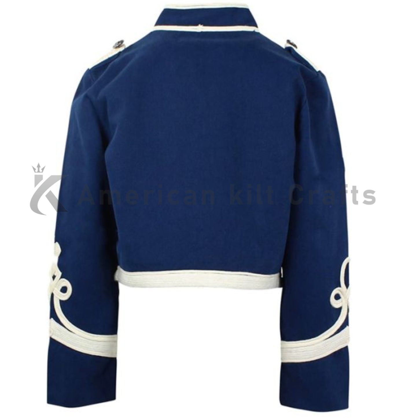 Women's Blue Military Jacket Medium Wool Officer Style- Gothic military jacket