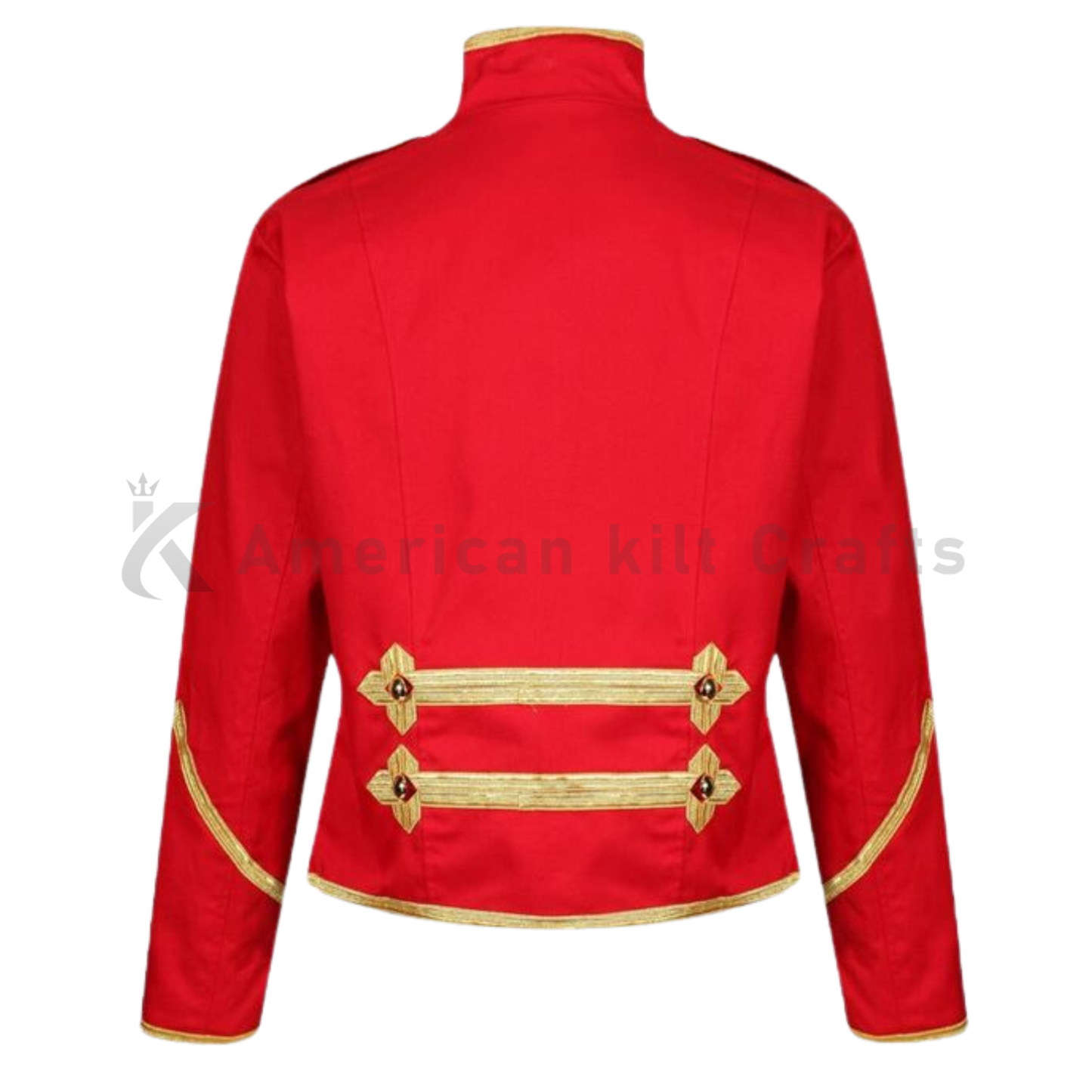 Men’s Red Classic Military Jacket – Utility Field Coat| Marching Band Uniform Coat | Steampunk Drum Major Costume