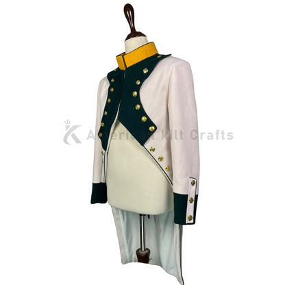 Napoleonic French Infantry Frock Coat — 1809–1813 Officer Tailcoat | Vintage Military Reenactment, Cosplay & Steampunk Jacket for Men