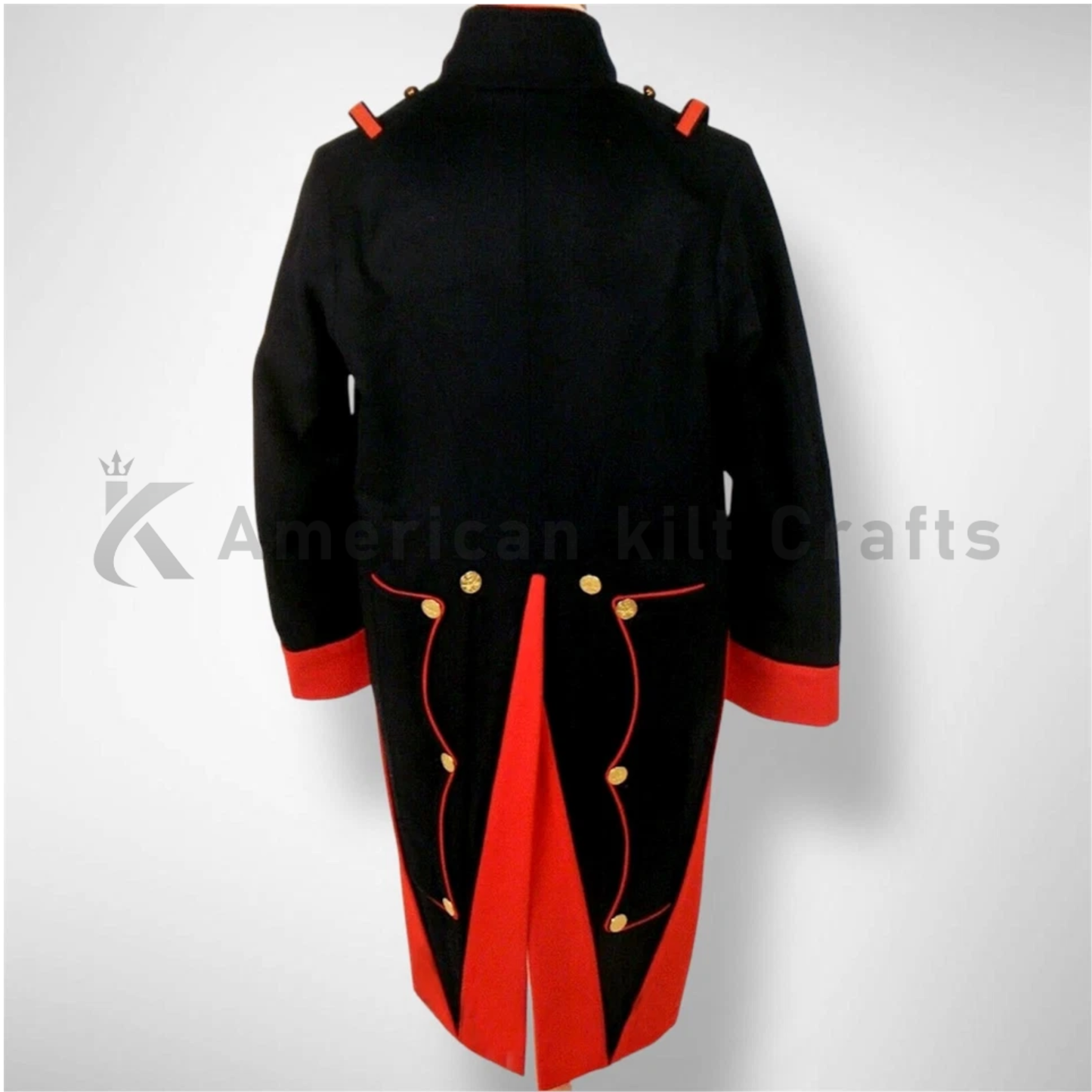 Men’s Black Reproduction French Cavalry Napoleonic Uniform Coat