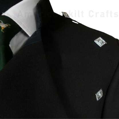 Scottish Montrose Kilt Jacket For Men – Traditional Black Double Breasted Formal Wear