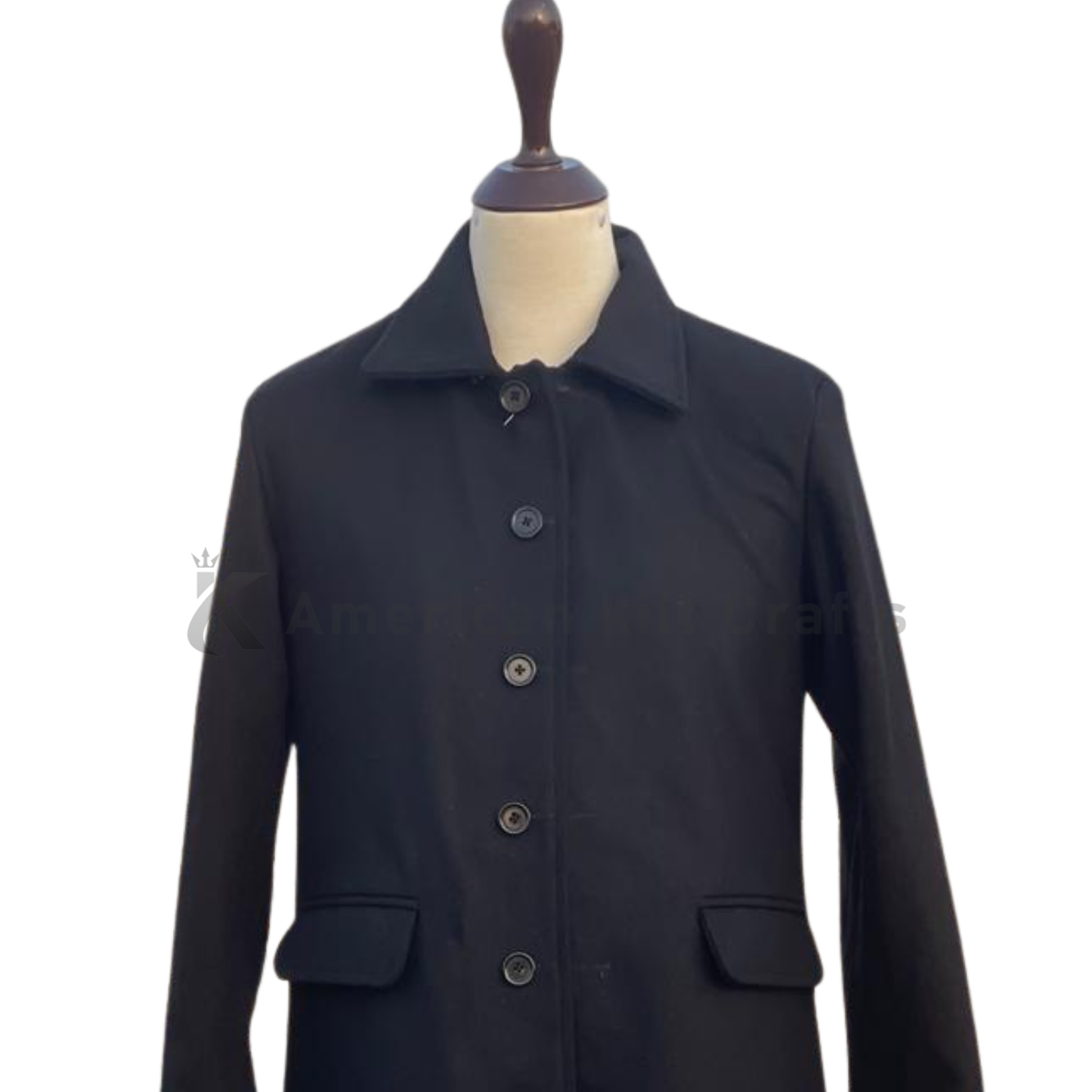 Men’s Black Wool Inverness Cape Coat – Victorian Sherlock Holmes Cloak | Long Victorian Christmas Coat