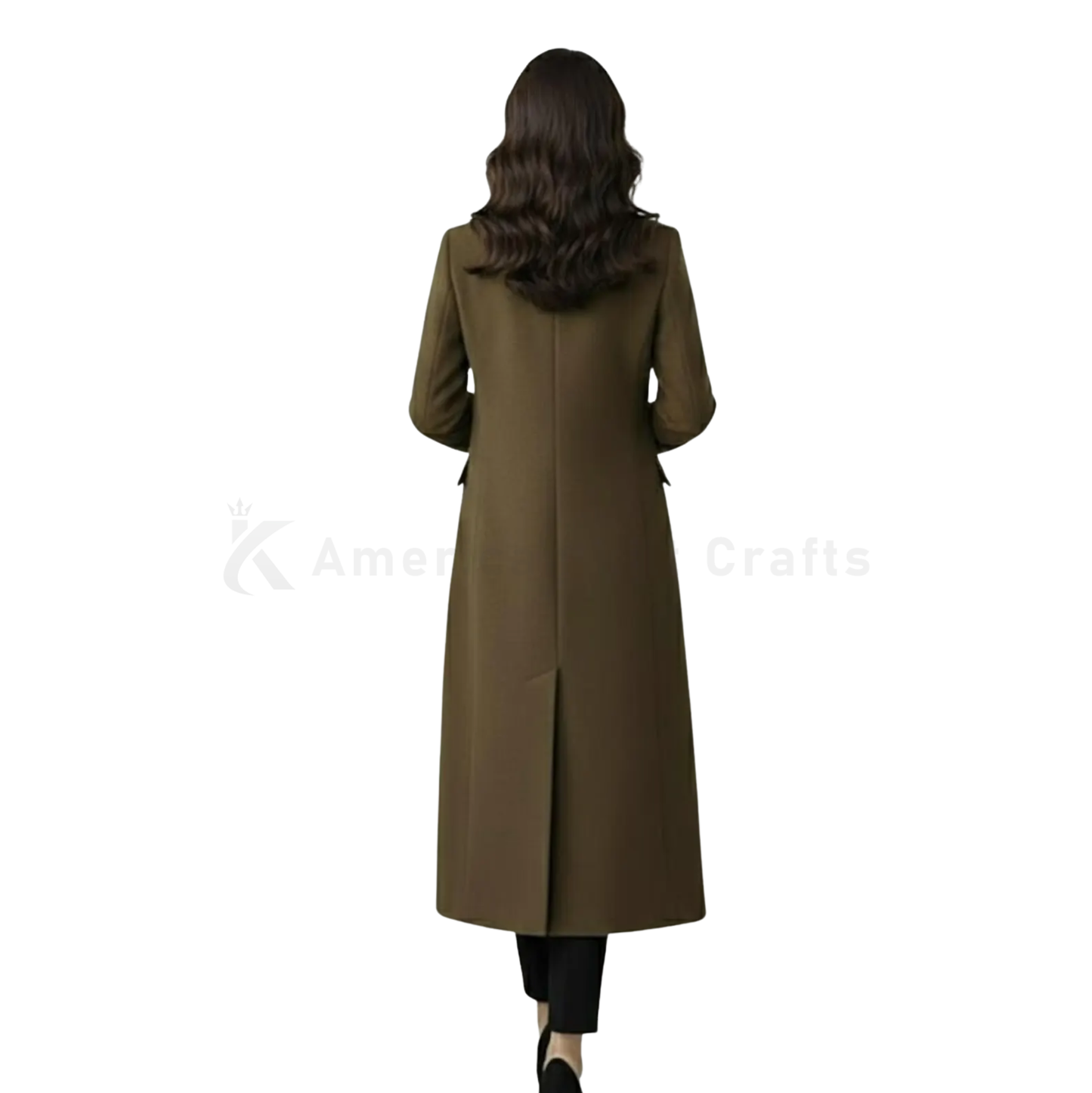 Women's Wool Longline Trench Coat Brown – Unisex Winter Wool Coat