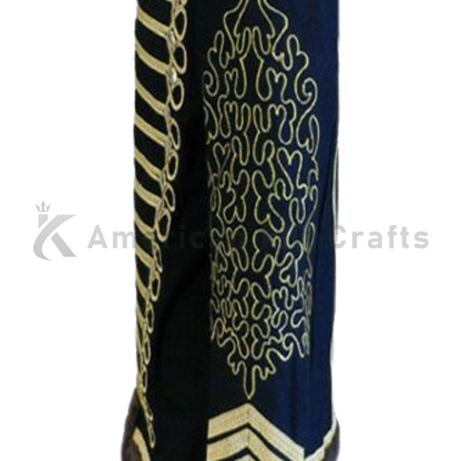 Men's Jimi Hendrix Inspired Military Jacket in Blue Wool | Napoleonic Style Band Jacket