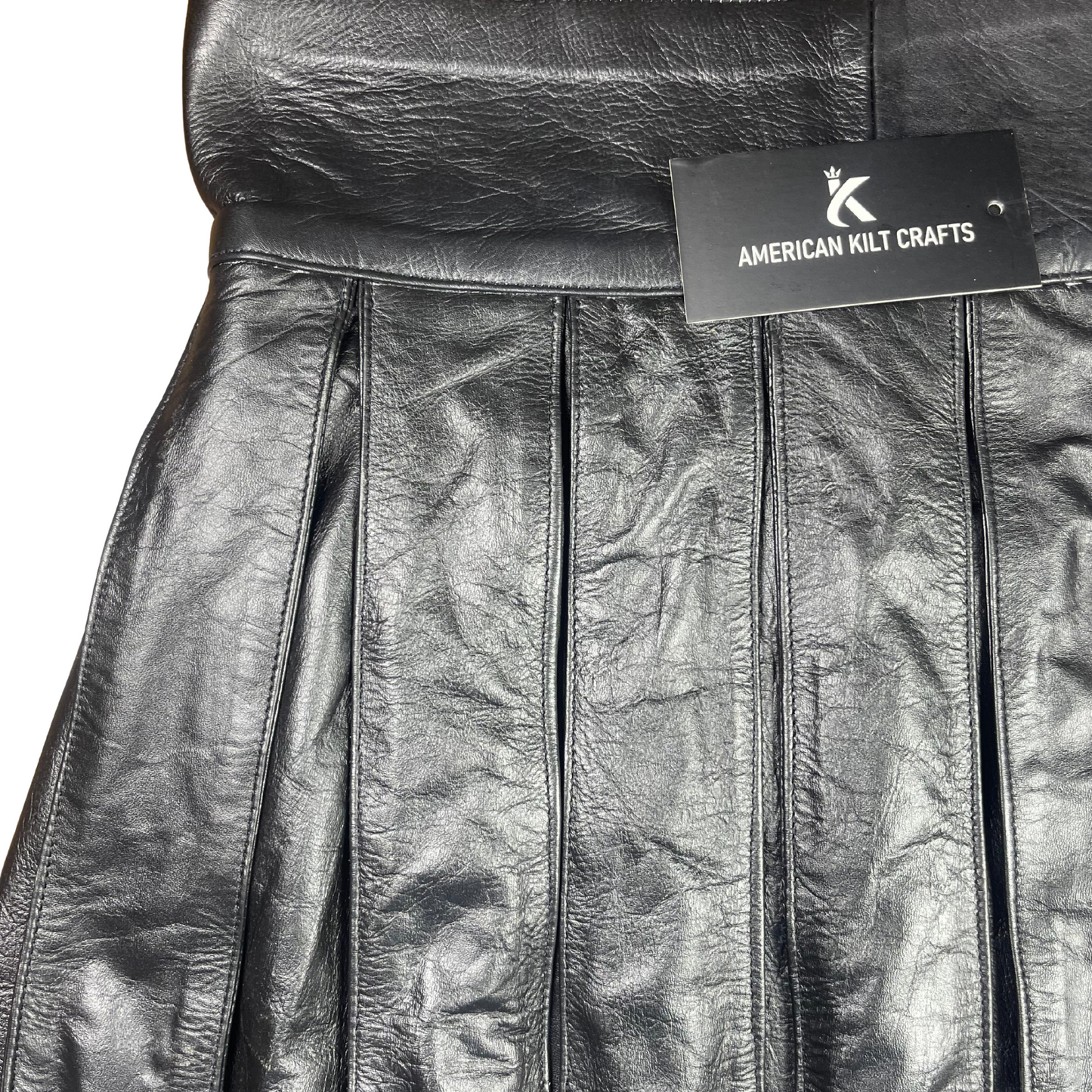 Men’s Black Leather Kilt with Sporran – Gothic Steampunk Highland Utility Kilt