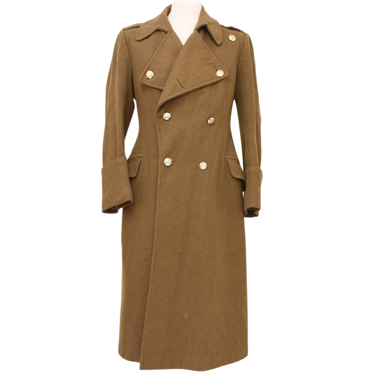Men's British Military Heavy Wool Greatcoat - 1951 Double-Breasted Winter Coat
