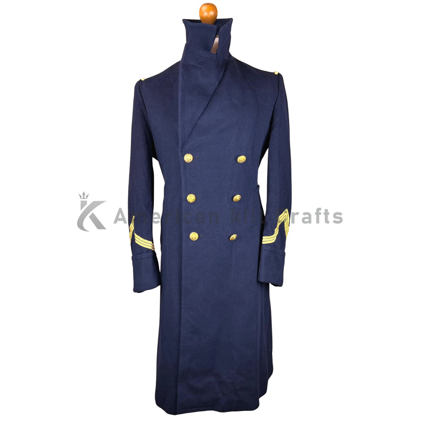 U.S. Navy Officer Reefer Jacket Double-Breasted -French Naval peacoat