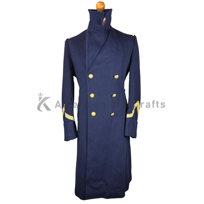 U.S. Navy Officer Reefer Jacket Double-Breasted -French Naval peacoat