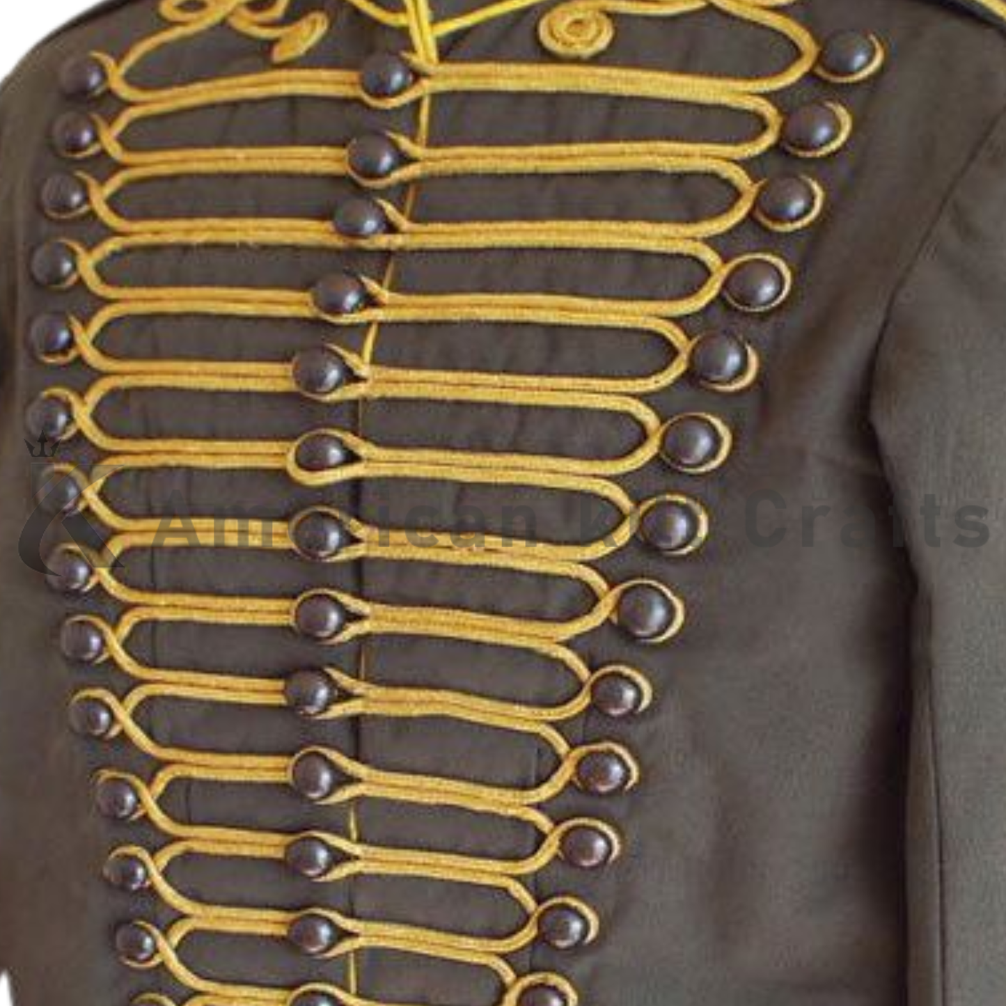 Men's Steampunk Civil War Gray Wool Military Parade Jacket | Vintage Military Coat