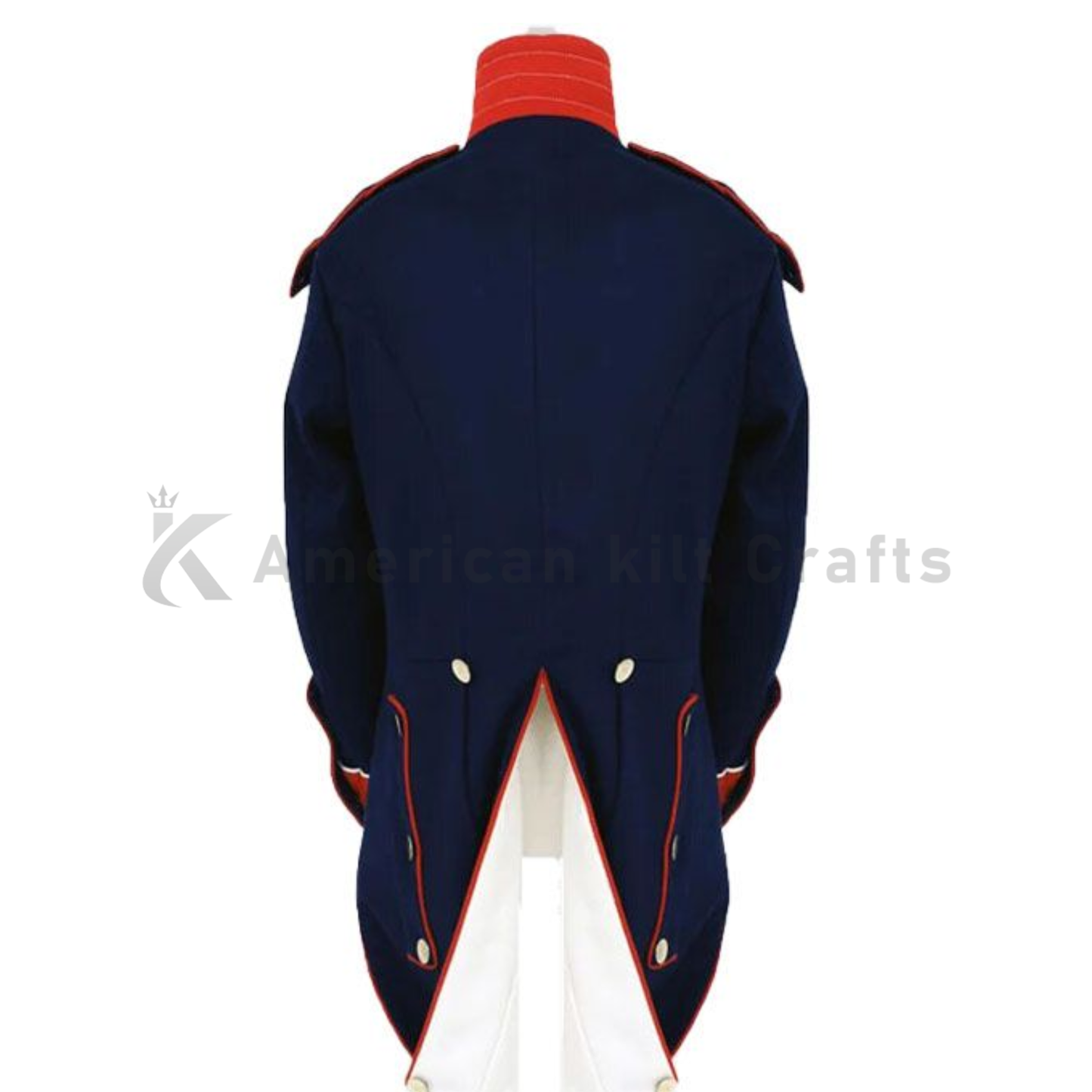 Men's Civil War Napoleon Military Jacket Navy Wool | British Single Breasted Officer Coat