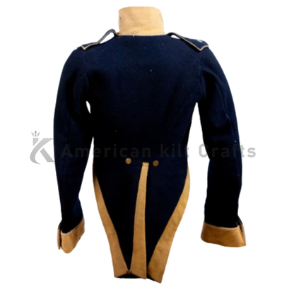 Men's Civil War Era Military Double-Breasted Wool Shell Jacket-historical officer jacket