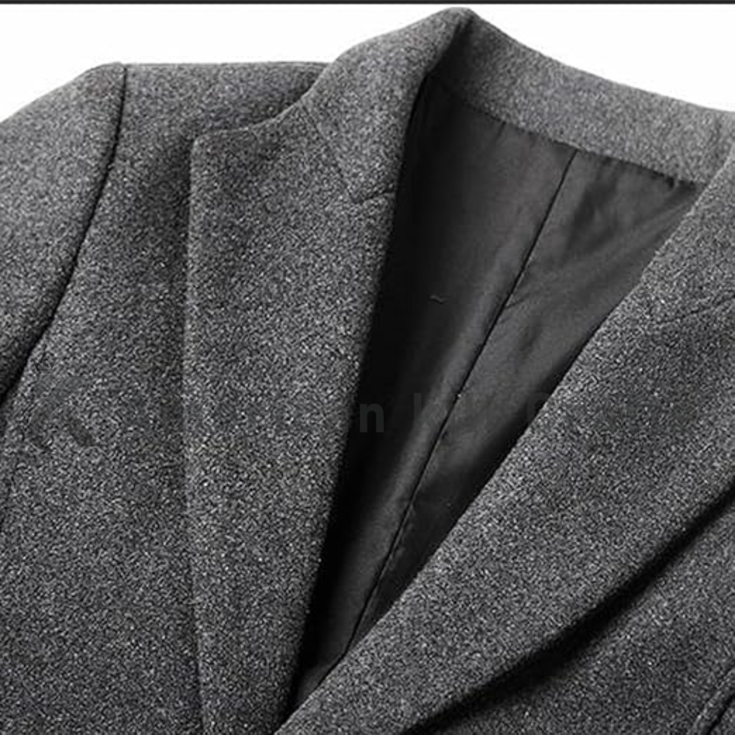 Men’s Single Breasted Trench Coat Button Down Overcoat-Warm Dress Pea Coats