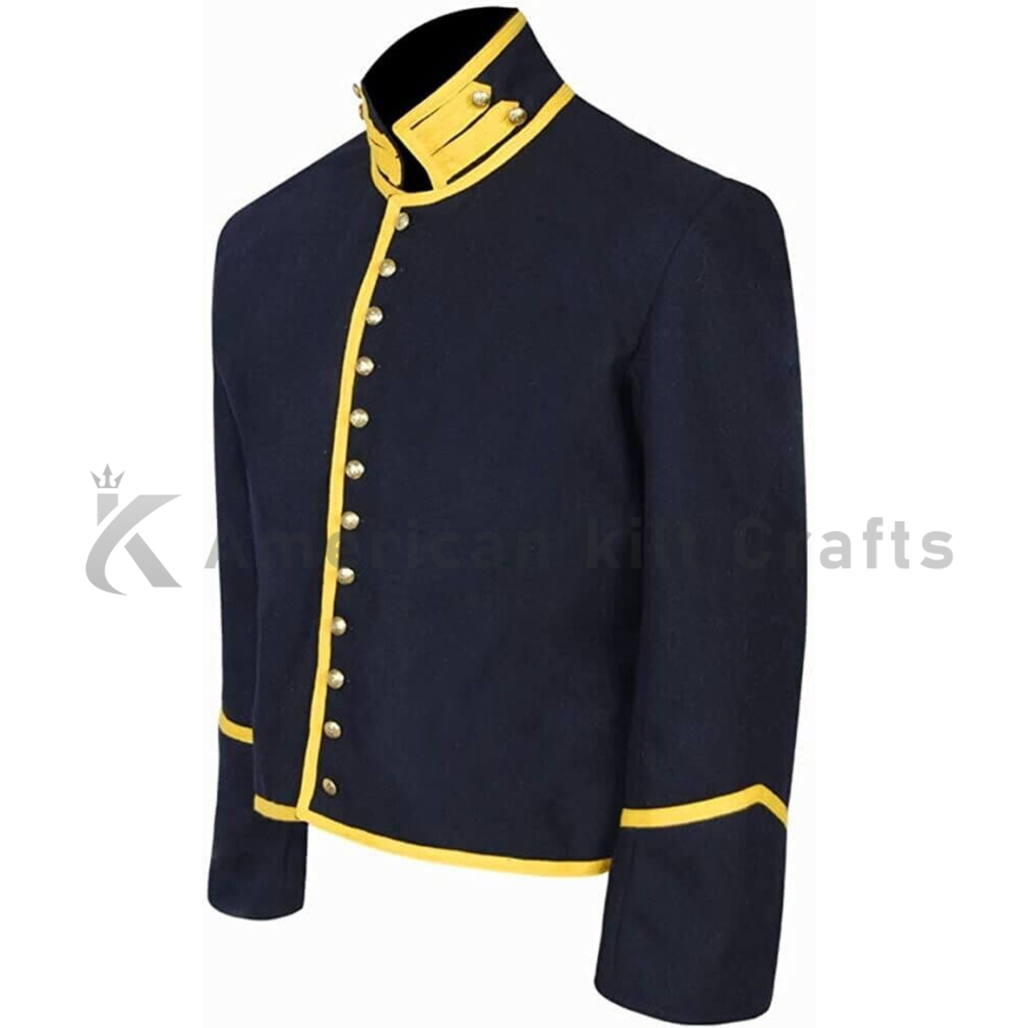 Men's Union Navy Blue Cavalry Mounted Wool Shell Jacket-Civil War Enlisted Service Jacket