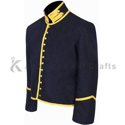 Men's Union Navy Blue Cavalry Mounted Wool Shell Jacket-Civil War Enlisted Service Jacket