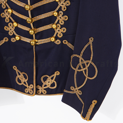 Men's Swedish Hussar Officer Uniform | Blue Braided Military Dolman