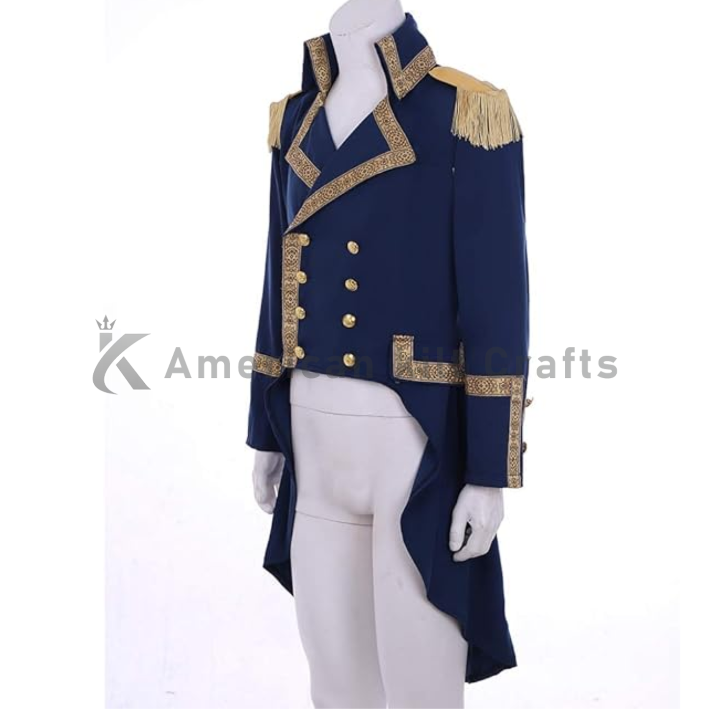 Men’s Hamilton Inspired Military Tailcoat Jacket - Gothic Victorian Costume Uniform
