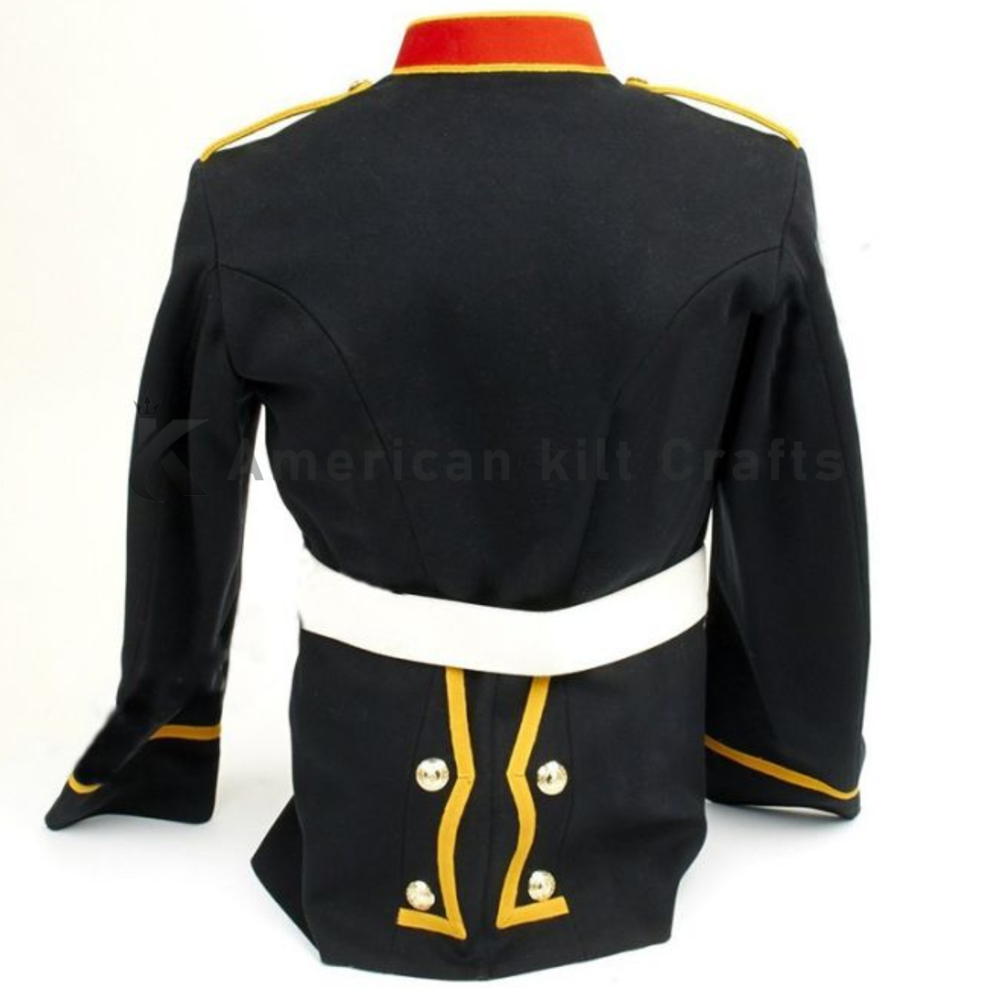 Men's British Royal Marines Wool Uniform Jacket | Black Military Parade Coat | Ceremonial Officer Tunic