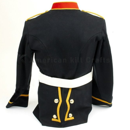Men's British Royal Marines Wool Uniform Jacket | Black Military Parade Coat | Ceremonial Officer Tunic