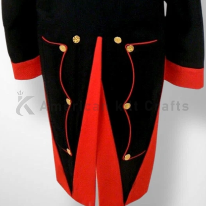 Men’s Black Reproduction French Cavalry Napoleonic Uniform Coat